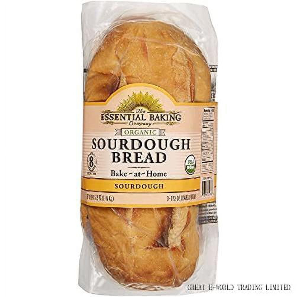 Bake-At-Home Organic Sourdough 3 Loaves 54.6 Oz/1.55 Kg.