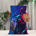 thumbnail image 4 of Pofeuu Five Nights At Freddy'S Print Christmas Gift Bag, Burlap Drawstring Pouch with Kraft Paper Card for Holiday, Party, and Birthday Wrapping-Small, 4 of 7
