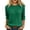 Dark Green,#033, variant on Women Cable 3/4 Sleeve Knit Sweaters Trendy Sweater Lightweight Crewneck Soft Pullovers,S