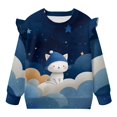 thumbnail image 6 of DISNIMO Cat Star Printed Pullover for Toddler Girl Long Sleeve T-Shirts Cozy Sweatshirt Crewneck Blouses Tops for Fall Winter 1-2 Years, 6 of 7