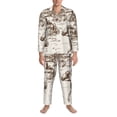 thumbnail image 3 of Lsque Western Desert Cowboys3 Pattern Long Sleeve Pajama Set for Men - Soft 2-Piece Sleepwear and Loungewear Set with Pockets, Comfy Nightwear-Medium, 3 of 7