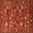 thumbnail image 1 of Ahgly Company Indoor Square Oriental Orange Industrial Area Rugs, 5' Square, 1 of 4