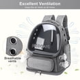 thumbnail image 2 of Mochila para gatos YUNLINLI, transpirable, gris burbuja, 9 kg, 2 of 6