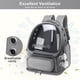 thumbnail image 2 of Mochila para gatos YUNLINLI, transpirable, gris burbuja, 9 kg, 2 of 6