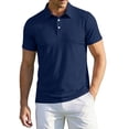thumbnail image 3 of Evdexr Polo Shirts for Men Short Sleeve Collared Shirts Summer 2026 Button Down Casual Breathable Business Tops Moisture Wicking Quick Dry T Shirts Navy L, 3 of 9