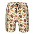 thumbnail image 4 of Kdxio Thanksgiving Turkey Pattern Mens Casual Shorts - Drawstring Summer Beach Sports Shorts for Men, 4 of 9