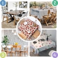 thumbnail image 4 of Red Strawberry Plants Fruit White Pattern Square Tablecloth,Waterproof Square Table Cover,Wipeable Spillproof Washable Table Cover for Home Kitchen Party Decor 52"x52"(132x132cm), 4 of 6