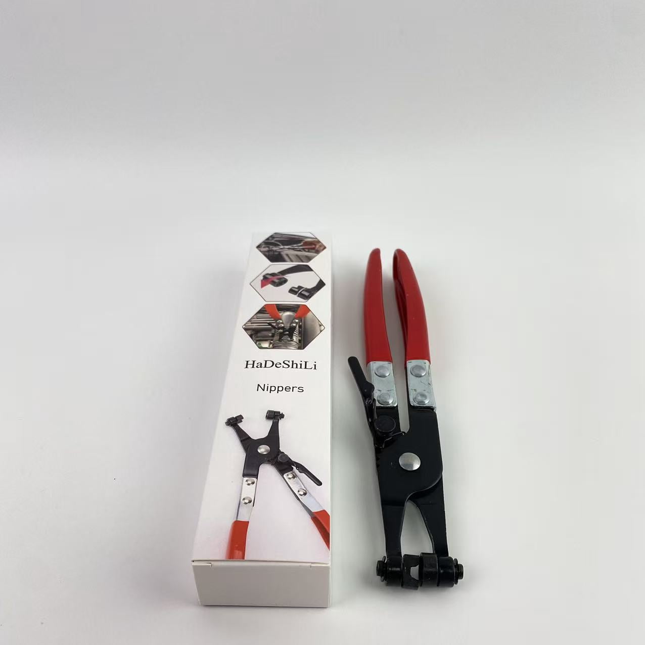 HaDeShiLi Nippers,Hose Clamp Plier Repair Tool with Swivel Clamp Pliers with Locking Device Swivel Flat Band