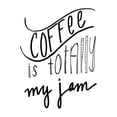 thumbnail image 2 of SD Graphics Studio 26x26 Black Ornate Wood Framed with Double Matting Museum Art Print Titled - Coffee Is Totally My Jam, 2 of 4