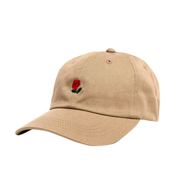 Woman Embroidery Cotton Baseball Cap Boys Girls Snapback Hip Hop Flat Hat Cotton Rose embroidered baseball cap fashion wild hat qym unisex