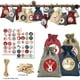 thumbnail image 2 of Bolsas de calendario de adviento de Navidad, juego de bolsas de regalo de calendario de Adviento con pegatina de papel de Papá Noel, decoración de Navidad de Año Nuevo, 24 días, 2 of 4