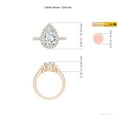 thumbnail image 5 of Angara Lab Grown Diamond Halo Engagement Ring in 14K Rose Gold for Women - April Birthstone Jewelry | 3ct Lab Created Diamond Ring (Ring Size - 4.5), 5 of 8