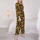 thumbnail image 3 of Fotbe Sunflowers And Bww Conjunto de Pijama de Manga Larga para Mujer con Estampado, Ropa de Dormir de 2 Piezas, Conjunto de Casa Suave y Cómodo con Bolsillos-Medium, 3 of 7