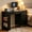 Black, variant on DreamCurship Computer Desk with 4 Drawers and Power Outlets, 47 inch Home Office Desk with Storage, Makeup Vanity Desk Dressing Table, Black and Gold