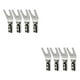 thumbnail image 1 of Bewildely 4X Clip de Cable conector de Cable conexión de enchufe de plátano plata cobre tamaño compacto transmisión altavoz suministros plata Plata 2Conjunto, 1 of 6