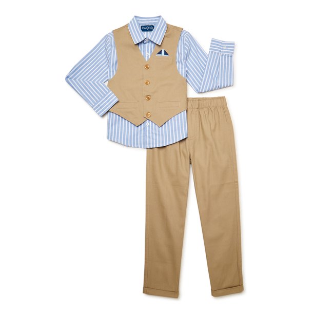 Freestyle Revolution Boys Dress Shirt, Vest, & Pant Outfit Set, 3-Piece, Sizes 4-14