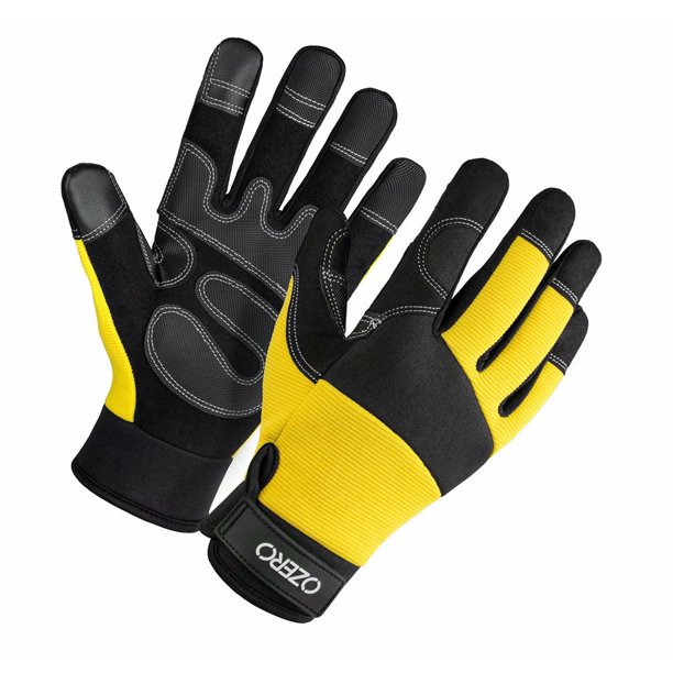 Guantes de jardín Guantes deportivos para montar Guantes para exteriores Guantes para pantalla táctil Guantes de trabajo Guantes antideslizantes resistentes al desgaste Amarillo M