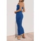 thumbnail image 4 of Vestido PRETTYGARDEN Maxi Bodycon sin Tirantes Azul M, 4 of 6