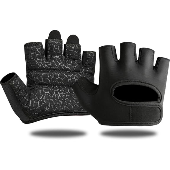 Minimal Weight Lifting Gloves,Short  Workout Gloves Grip Pads with Full Palm Protection & Extra Grip for Men Women Weightlifting,Gym,Exercise