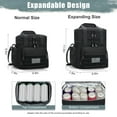 thumbnail image 2 of Holuxer Large Lunch Box for Men/Adults, Double Deck Expandable Camping Lunch Bags for Work Travel Daytrip Picnic Outdoor, Insulated Leakproof Cooler Bags with Flag Adjustable Shoulder Strap Black, 2 of 8