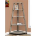 thumbnail image 2 of Pemberly Row 4 Shelf Corner Bookcase in Dark Taupe, 2 of 2