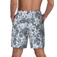 thumbnail image 3 of Kdxio Lilies Flowers Print Men's Swim Trunks with Compression Liner 7 Inch Inseam Quick Dry Swim Shorts, 3 of 7