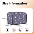 thumbnail image 4 of Toaster Covers 2 Slice, Mauve Flower Dragonfly Waterproof Bread Machine Cover Fits for Standard 2 Slice Toasters, Home Decor Toaster Protection with Hanging Rope, 4 of 7