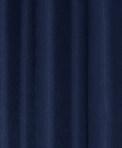 Dainty Home Hotel Collection Waffle Weave Solid Design Shower Curtain, 70 x 72 in Navy