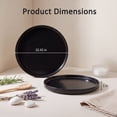 thumbnail image 3 of Onader 6 Piece Dinner Plates, 10.43 inch Large Dishes Set for Home Kitchen, Premium Plates for Salad Steak Dessert Fruit and Pasta, Microwave & Dishwasher Safe, Matte Black, 3 of 8