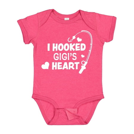 

Inktastic I Hooked Gigi s Heart with Fishing Rod Gift Baby Boy or Baby Girl Bodysuit