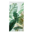 thumbnail image 6 of ZFLMY Tropical Plant Green Leaves Gold Foiling Kitchen Towels Save 100% Polyester Soft Bath Towel Absorbent Hand Towels for Kitchens Bathrooms Showers 29.5x13.8 Inches 29.5x13.8in, 6 of 6