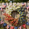 thumbnail image 7 of Miwamany Patriotic Wreaths for Front Door, 4th of July Independence Day Memorial Day Wreath with Red White Blue Flowers, Outdoor Patriotic Door Decor for Home Porch All Seasons Wreaths, 7 of 7