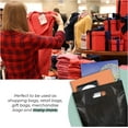 thumbnail image 3 of 1000 Pack 12" x 15" with 1.25 mil Thick Black Merchandise Plastic Glossy Retail Bags - Die Cut Handles - Perfect for Shopping, Party Favors, Birthdays, Children Parties - Color Black - 100% Recyclable, 3 of 7