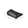 thumbnail image 2 of Uxcell 9"x2"x6" Portable Travel Mesh Toiletry Cosmetic Makeup Bag with Zipper, Red, 2 of 5