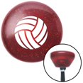 thumbnail image 1 of White Volleyball Red Retro Metal Flake Shift Knob with M16 x 1.5 Insert Shifter Brody, 1 of 1