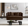 thumbnail image 2 of Meridian Furniture Alder Brown Velvet Loveseat, 2 of 17