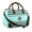 Turquoise Grey, variant on Southwest Go West Travel Bag Weekender Duffle Rug Bag Leather Turquoise 103BT05