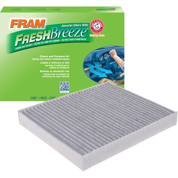 FRAM Fresh Breeze CF11966 Cabin Air Filter for Select Buick, Cadillac, Chevrolet and GMC Vehicles with Arm and Hammer Baking Soda Fits select: 2018-2024 CHEVROLET EQUINOX