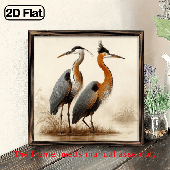 2D Flat 8x8 inch framed cool wall art on canvas suitable for home decor summer decoration