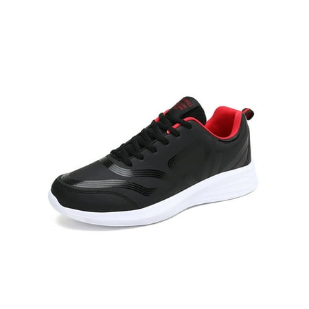 

Fangasis Men Sneakers Sport Running Shoe Breathable Athletic Shoes Mens Trainers Walking Fashion Fitness Workout Black Red Style A 9.5