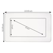 Exquisite Disposable Serving Trays - 10.5 x 8.5 Clear Plastic Platters - 6 Pack