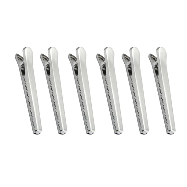12 piezas de acero inoxidable para bolsas de almacenamiento de alimentos, sellador de clips, herramientas de cocina y hogar.