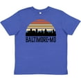 thumbnail image 3 of Inktastic Baltimore Maryland Skyline Sunset Youth T-Shirt, 3 of 5
