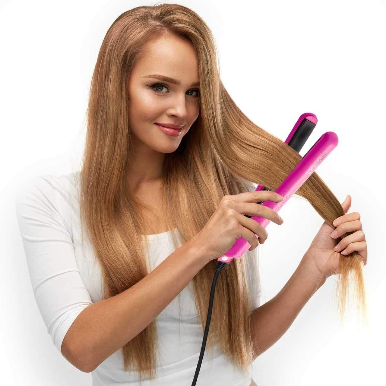 MarQuee Ceramic Styling Flat Iron in Pink Professional Hair Straightener in Nepal at NPR 5488 Rating 4