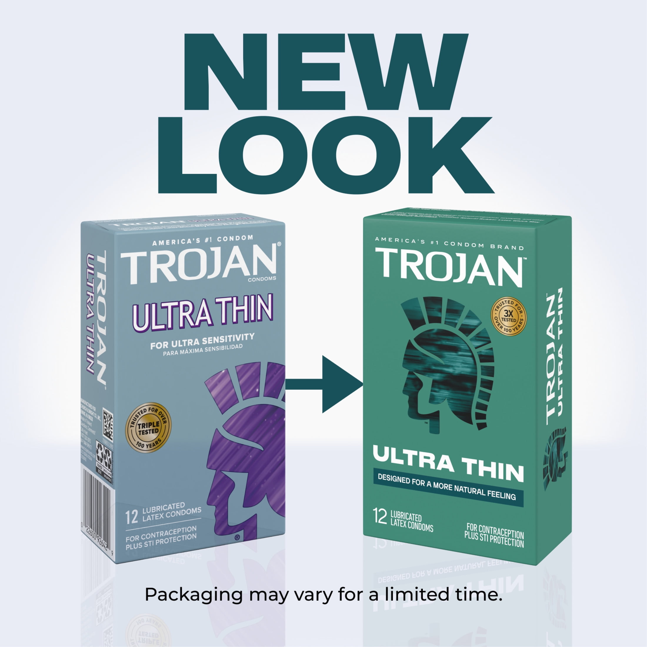 Trojan Ultra Thin Latex Lubricated Condoms for a More Natural Feeling, 12  Count HSA/FSA Eligible