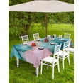 thumbnail image 4 of Boanket Outdoor Tablecloth with Umbrella Hole for Patio/Picnic/Party/Camping, Teal Pink Marble Waterproof Table Cloth Rectangle Table Cover Washable, Luxury Abstract Ink Painting Modern (60"x 120"), 4 of 7