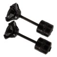 thumbnail image 1 of USHOBE 2Ensemble Boucles d'Oreilles pour Hommes Clous Classiques Noir Acier Inoxydable Style Vitrine, 1 of 8