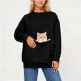 thumbnail image 6 of Women Dog Pouch Hoodie Dog Carrier Hoodie For Small Dogs Creative Long Sleeve Oversized Pocket Pullover Sweater Warm Fall Winter Clothes, 6 of 7