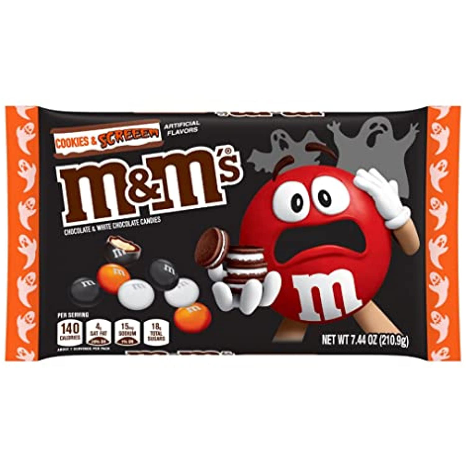 Halloween Ghoul's Mix Peanut Butter Limited Ed M&M's 9.48 Oz  Bag Red M&M