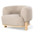 thumbnail image 3 of Safavieh Oscar Solid Wood Accent Chair in Light Brown / Natural, 3 of 12